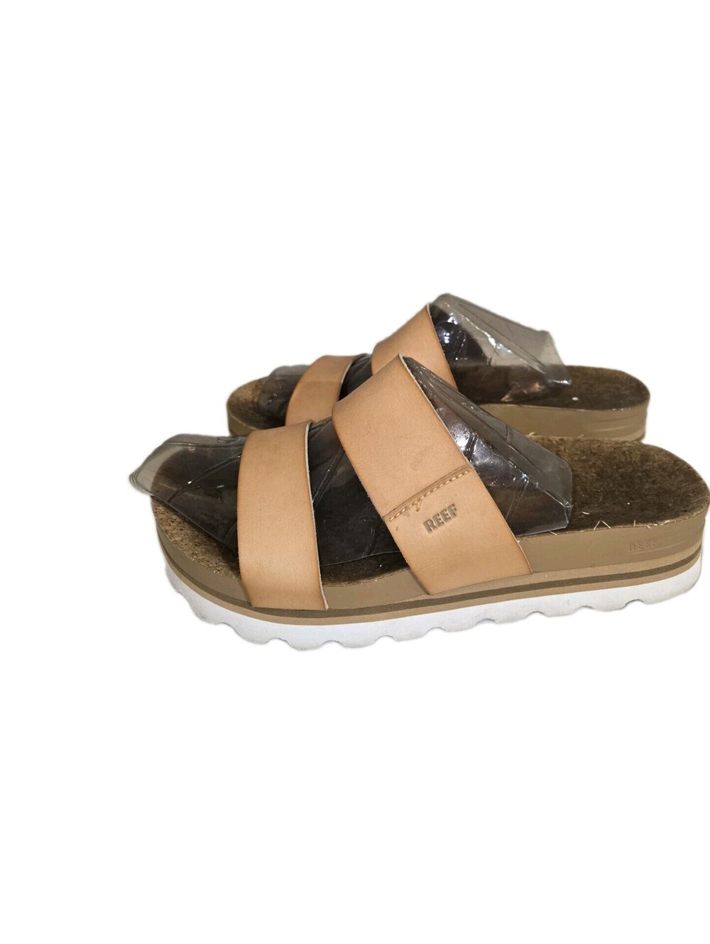 reef sandals Vista Horizon Banded Platform  Slide women 9 Coastal Beachy Cruise